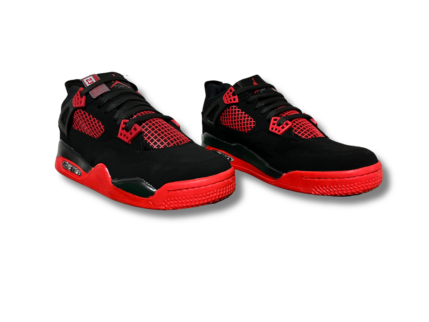 TENIS RETRO 4 NEGRO ROJO 25/28.5